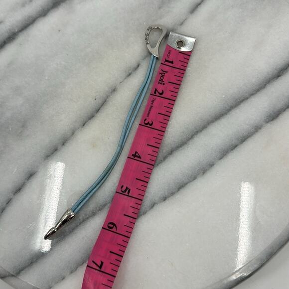 Be Brave blue and silver stretchy bracelet - Picture 3 of 4